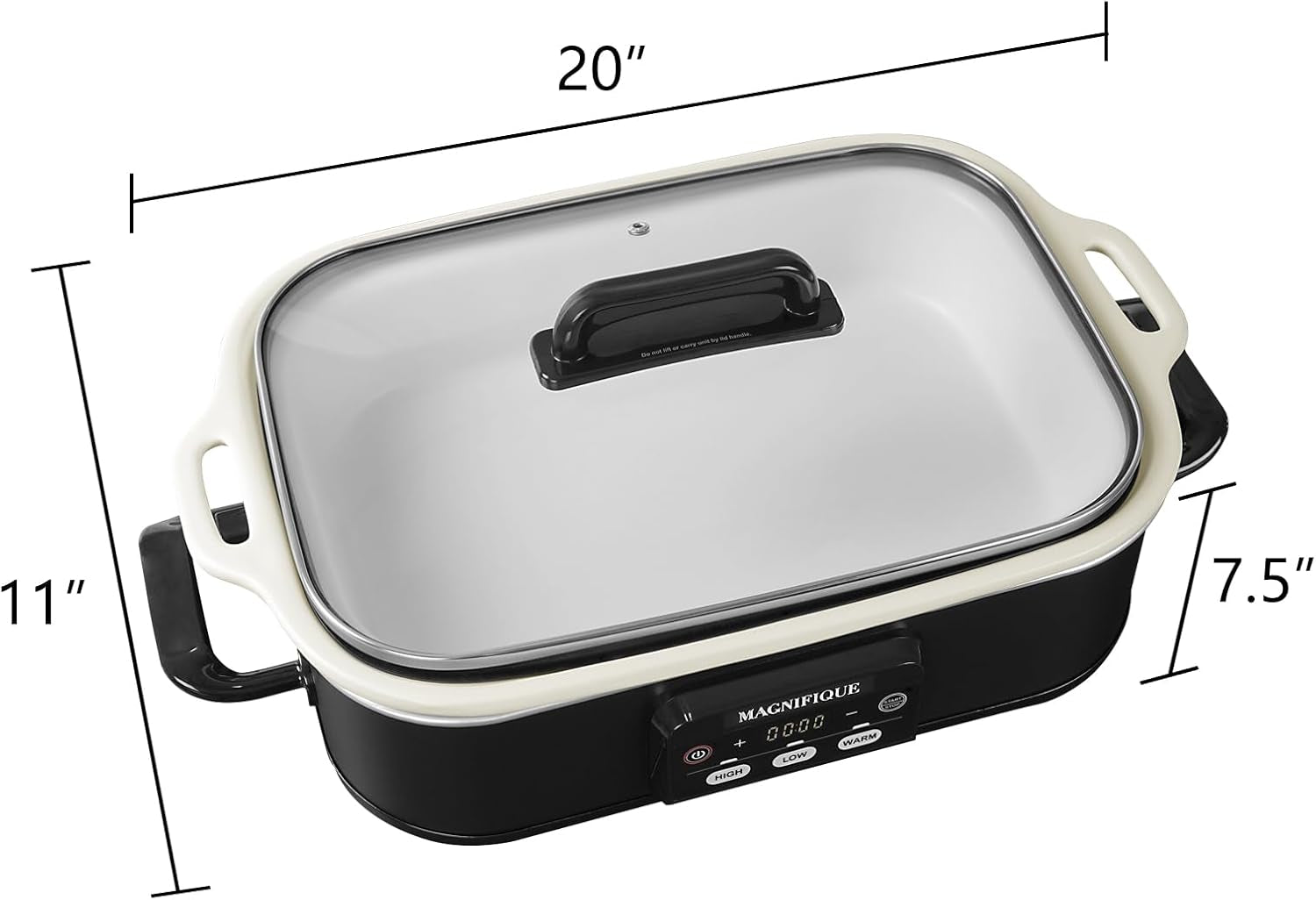 magnifique-4-quart-casserole-digital-slow-cooker-premium-ceramic-bakeware-for-oven-dishwasher-safe-baking-dish-black
