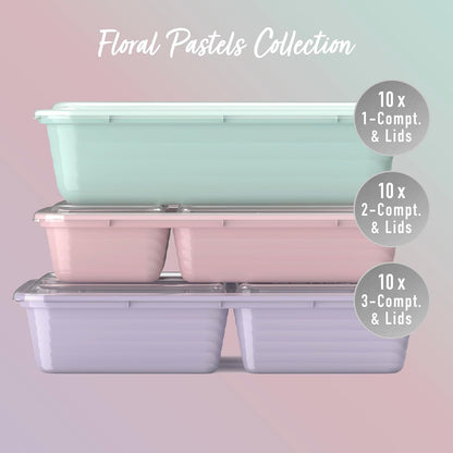 Bentgo Prep Meal Prep Kit, 1, 2 & 3-Compartment Containers, 60 Piece Set4