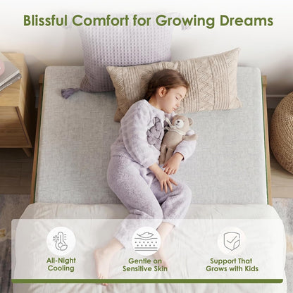 6 Inch Twin Size Mattress, Cooling Gel Memory Foam Medium Firm Mattress, Breathable Pressure Relief, Certipur-Us Certified Foam, Mattress-In-A-Box, No Fiberglass (6 Inch, Twin)6
