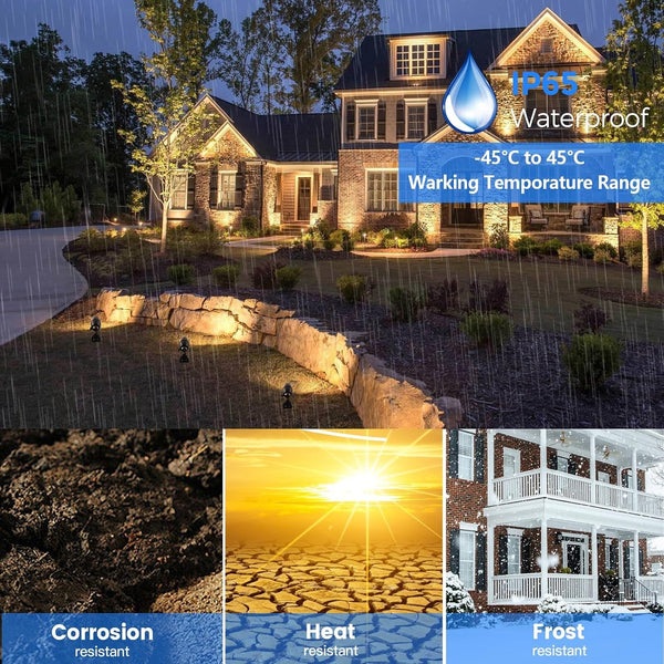 Solid Brass Landscape Lighting, 12V Heavy Duty Low Voltage Landscape Spotlights, LED Spot Lights for Outdoor Uplighting, Classic Bronze Accent Light Fixture without MR16 Bulb, 6 Pack7