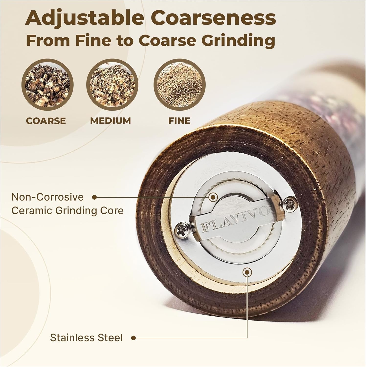wooden-salt-and-pepper-grinder-set-manual-premium-acrylic-salt-and-pepper-mills-with-adjustable-ceramic-core-and-wooden-stand-8-inch-refillable-giftable-shakers-2-pieces-with-tray