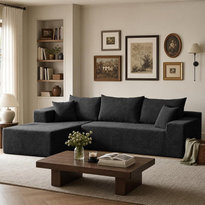 Boneless Couch, 102.4" Sectional Couches for Living Room with L Shape Sofa8