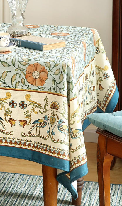 Vintage French Linen Tablecloth,Square,55"X55"-Wensel7