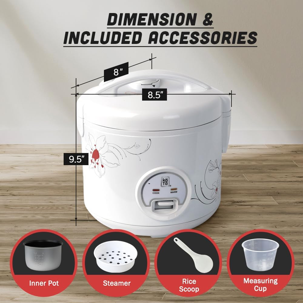 rice-cooker-warmer-5-cups-with-food-steamer-non-stick-inner-pot-flower-pattern