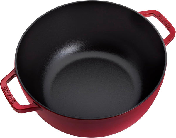 Staub Cast Iron Essential French Oven, Dutch Oven, 5-Quart, Serves 5-6, Made in France - Cherry2