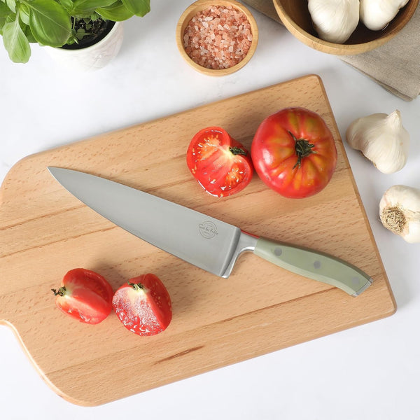 Sur La Table Kitchen Essential Tasting Kitchen German Steel Chef’S Knife, 8-Inch Stainless Steel Blade – Professional Kitchen Knife with Black Handle and Forged Full Tang4