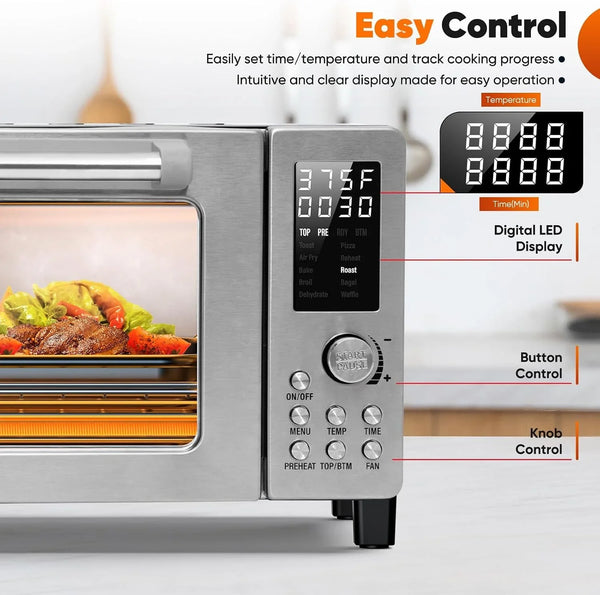 Bravo Pro Convection Air Fryer Toaster Oven Combo | 2026 New Improved,10-In-1, 50°-450°F Control, Quick Even Crisp Tech, 21Qt, PFAS Free, Stainless Steel5