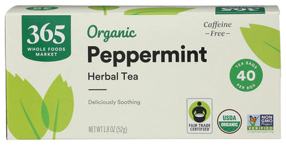 365 Everyday Value, Organic Peppermint Tea (40 Bags), 1.9 Ounce (Pack of 12)7