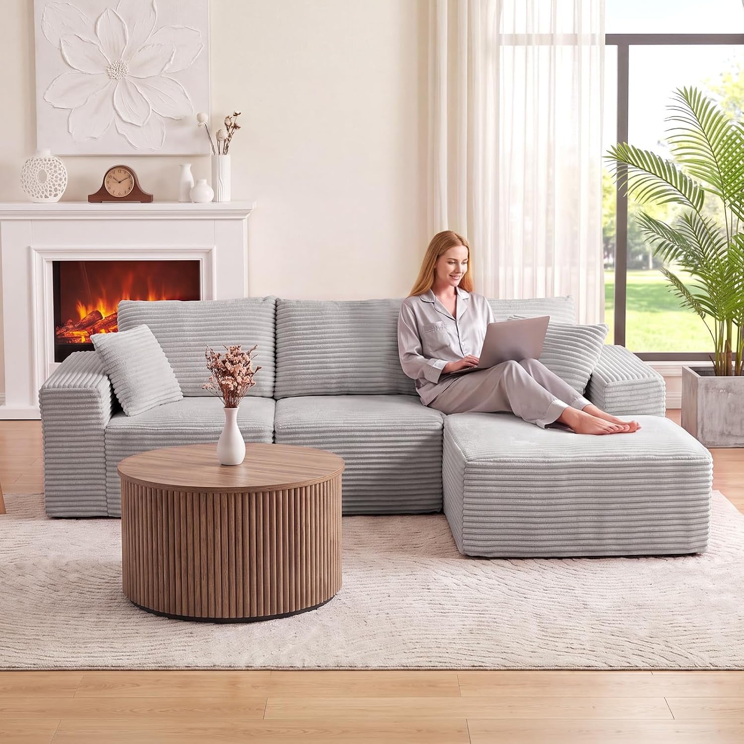 110-boneless-cloud-sectional-couch-for-living-room-l-shaped-3-seater-modular-corduroy-sofa-with-chaise-deep-seated-oversized-boneless-couches-compressed-sofa-in-a-box-no-assembly-grey