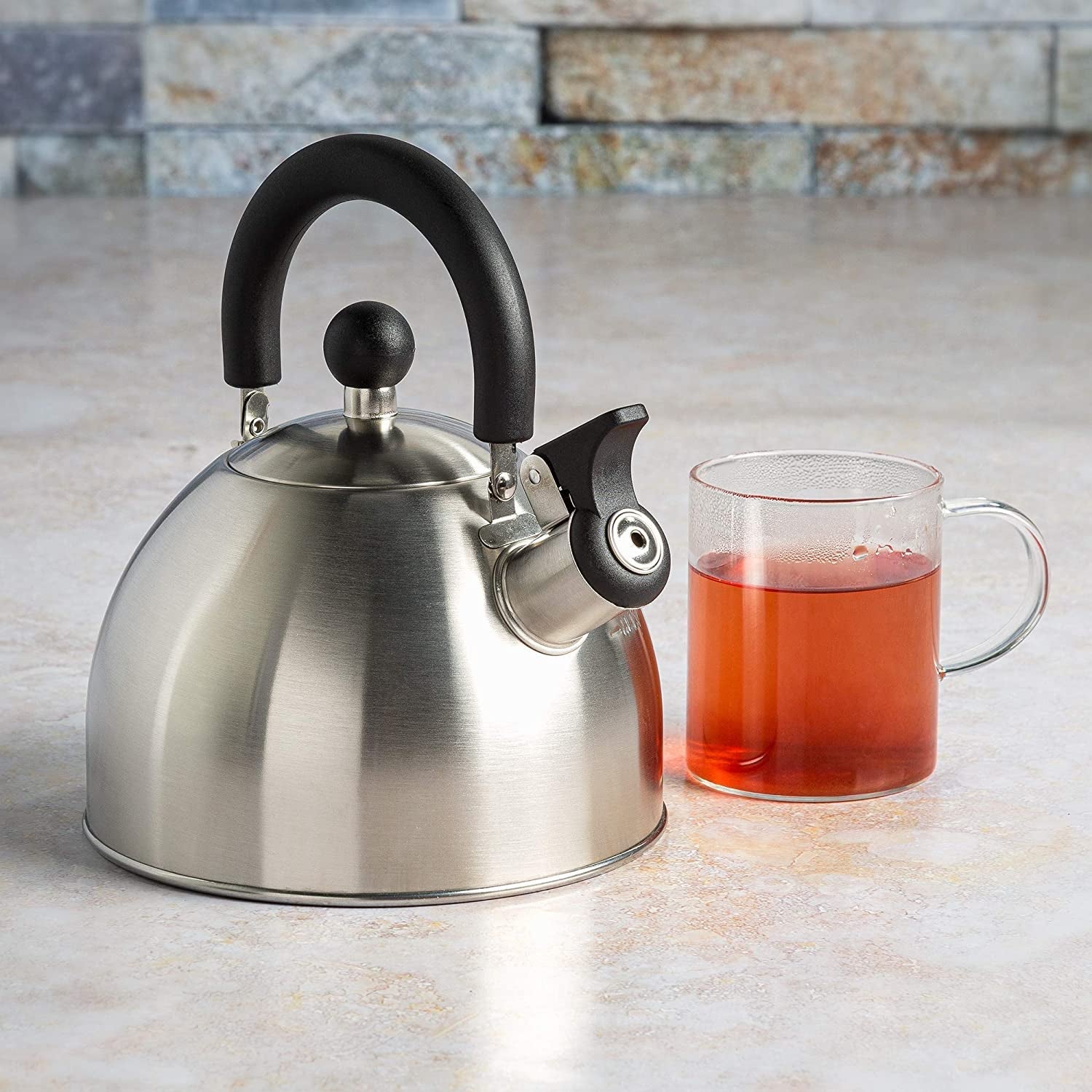 stewart-whistling-tea-kettle-for-stovetop-stainless-steel-stove-top-kettle-with-fast-boil-whistling-spout-and-cool-touch-folding-handle-1-5-quart-brushed-silver-with-black-handle