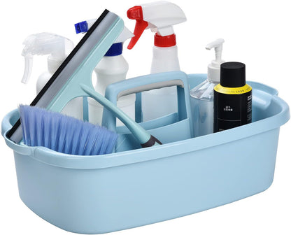 Large Cleaning Supplies Caddy with Handle, Plastic Storage Bucket Organizer for Cleaning Products, Shower Caddy Basket for Car, Dorm, Bathroom, Garden, Kitchen - Blue1