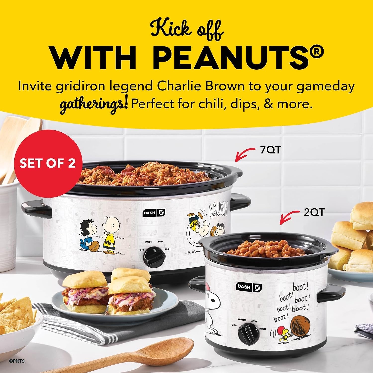 peanuts®-slow-cooker-set-2-pack-electric-slow-cookers-7qt-2qt-snoopy-football-design-high-low-warm-removable-stoneware-pots-glass-lids