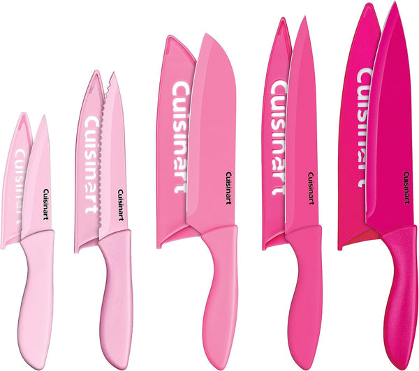 10Pc Ceramic Coated Color Knife Set - Pink for BCRF, C55-10PCPK1