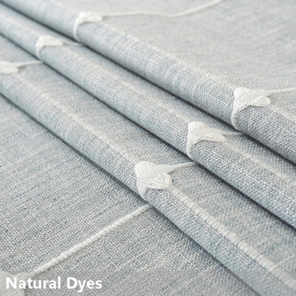 Cotton Square Tablecloth 70 X 70 Blue Fabric Farmhouse Cloth Tablecloths Outdoor Table Cloth for Picnic Table Cover (Blue,70"X70",Square)3