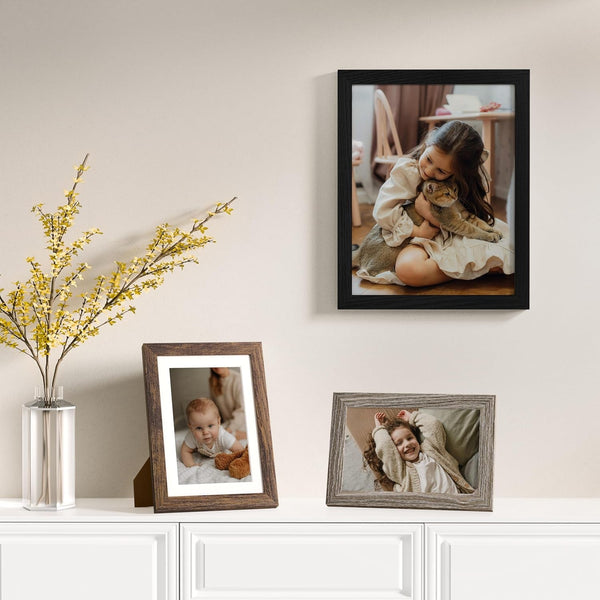 20 Pack Picture Frames Collage Wall Decor, Black, Brown, Dark Grey8