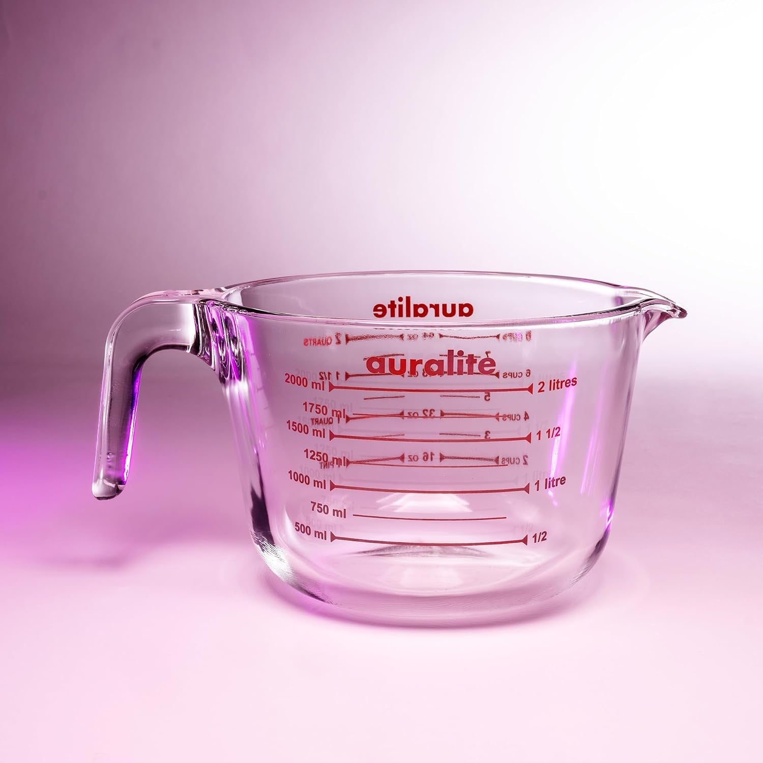 auralite-8-cup-borosilicate-glass-measuring-cup-with-lid-2-quart-2-litre-large-glass-measuring-cup-kitchen-mixing-bowl-liquid-measure-cups-glass-bakeware-set-punch-bowl-batter-bowl-2qt-2l