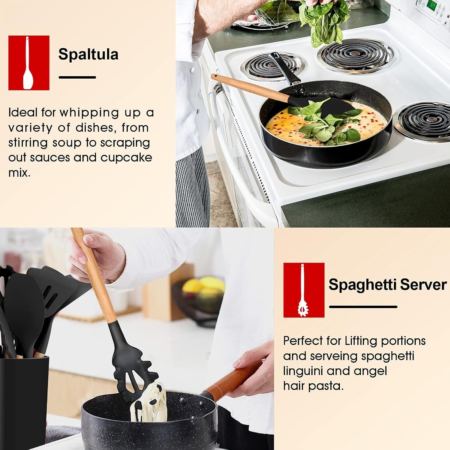cooking-utensils-set-of-6-silicone-kitchen-utensils-with-wooden-handle-non-stick-cookware-friendly-heat-resistant-includes-spatula-ladle-slotted-turner-serving-spoon-spaghetti-serverblack
