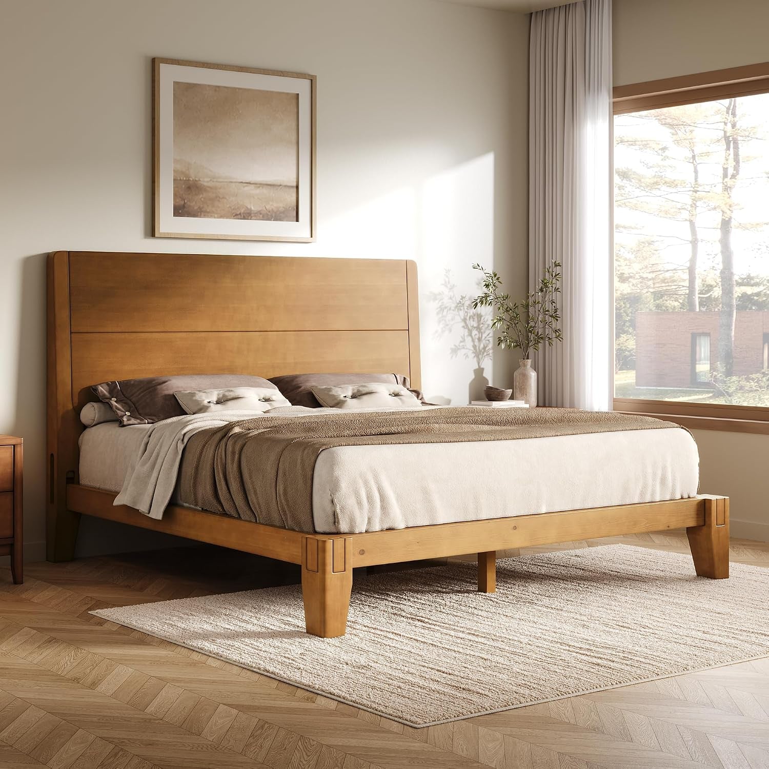 solid-wood-queen-bed-frame-with-headboard-japanese-joinery-brown