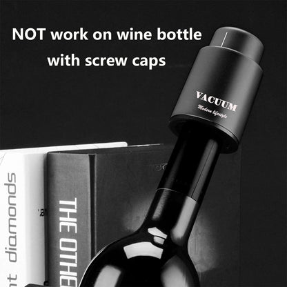 [2 PACK] Wine Bottle Stoppers,Real Vacuum Stoppers,Reusable Wine Preserver,Wine Corks Keep Fresh,Best Christmas and Birthday Gifts for Wine Lovers.9