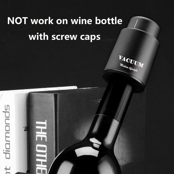 [2 PACK] Wine Bottle Stoppers,Real Vacuum Stoppers,Reusable Wine Preserver,Wine Corks Keep Fresh,Best Christmas and Birthday Gifts for Wine Lovers.9