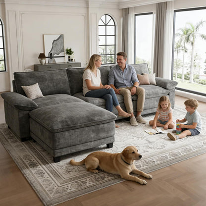 108" Modular Sectional Couch, L Shaped Cloud Sofa for Living Room8