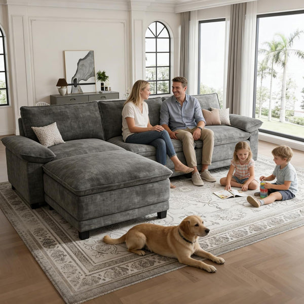 108" Modular Sectional Couch, L Shaped Cloud Sofa for Living Room8