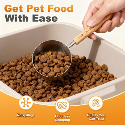 1PCS 1-1/2Cup(360Ml) Dog Cat Food Scoop, Measuring Cup for Pets & Kitchen5