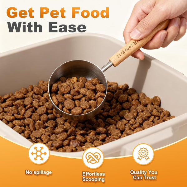 1PCS 1-1/2Cup(360Ml) Dog Cat Food Scoop, Measuring Cup for Pets & Kitchen5