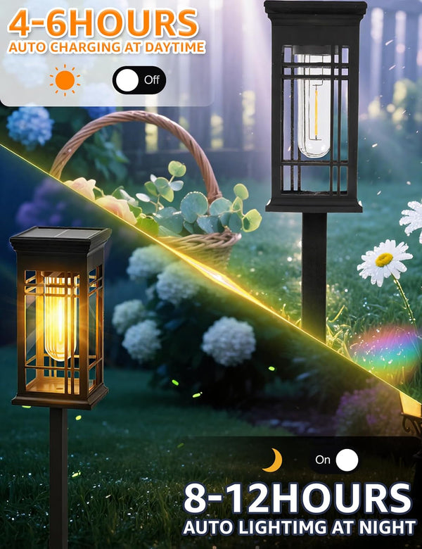 Solar Pathway Lights Outdoor for Yard Lawn Walkway Driveway,8 Pack4