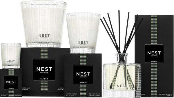 NEST New York Scented Votive Candle, Bamboo - 2 Oz - up to 28-Hour Burn Time - Reusable Glass Vessel6