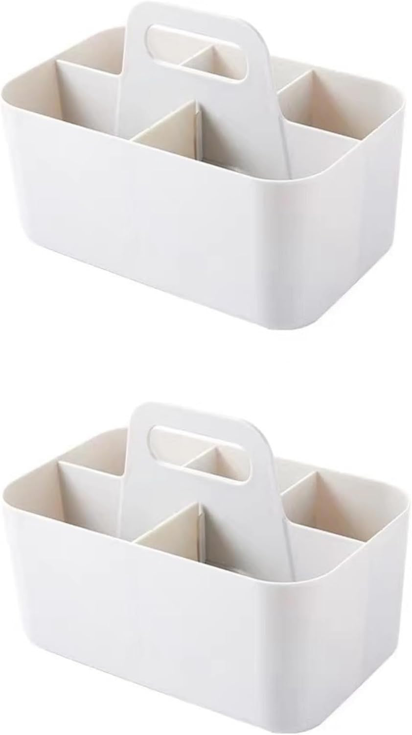 2-pack-plastic-shower-caddy-portable-portable-basket-with-handle-storage-organizer-stackable-5-compartments-9-76-x-6-x-6-7-white