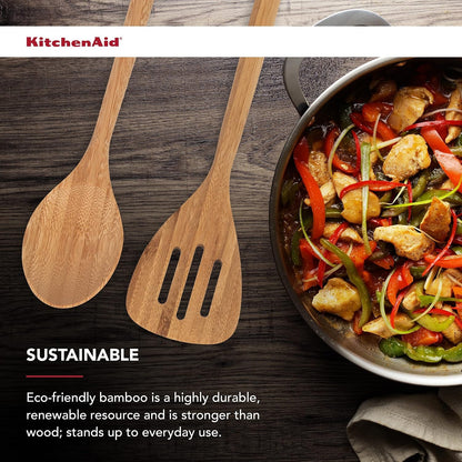 Kitchenaid Bamboo Turner and Spoon Set, 2-Piece4