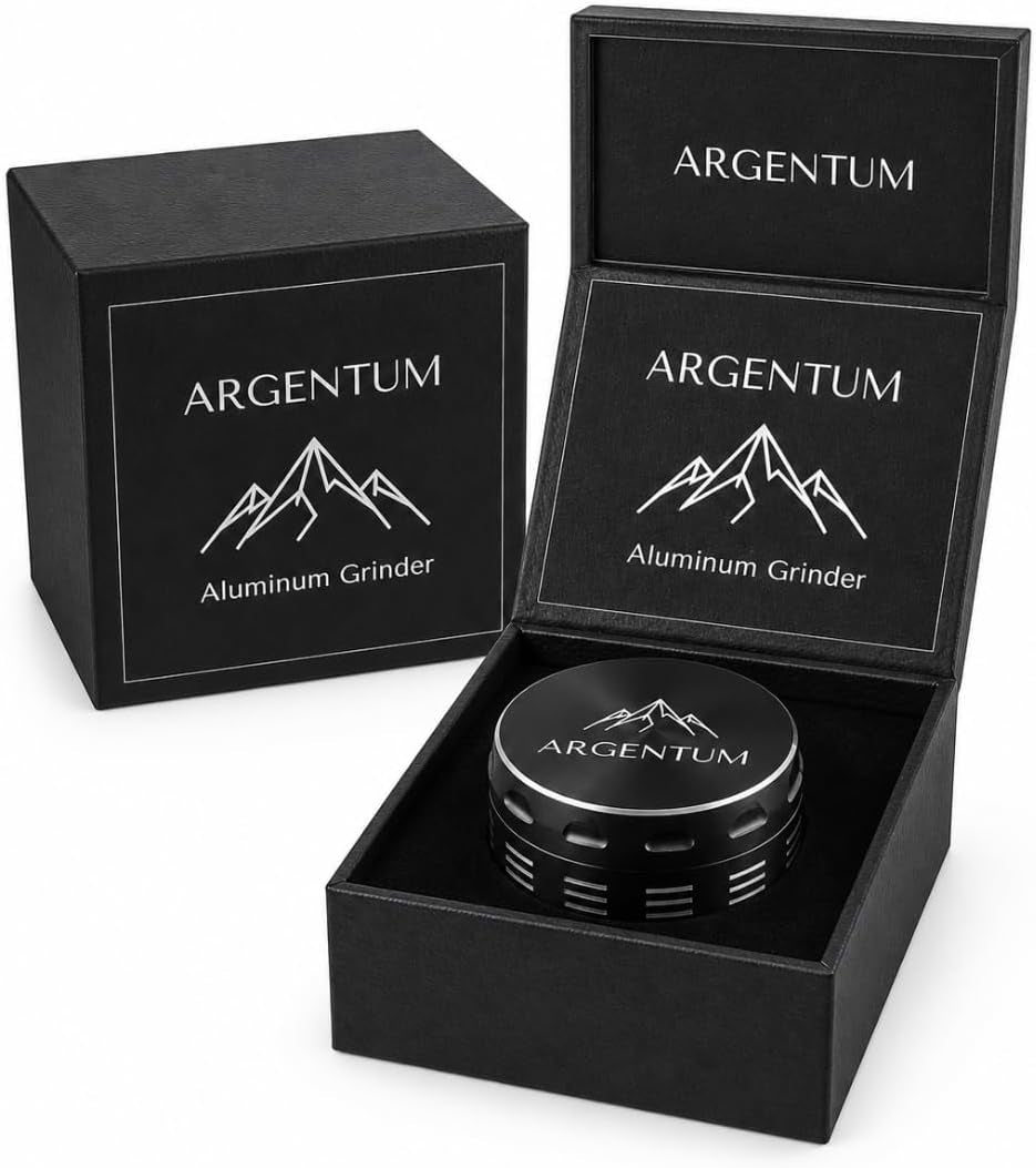 argentum-2-5-inch-manual-herb-spice-grinder-mill-4-piece-small-aluminum-kitchen-grinder-for-salt-pepper-seasonings-with-magnetic-lid-steel-sieve-cleaning-brush-compact-food-prep-tool
