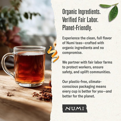 Numi Organic Rooibos Tea, 18 Herbal Tea Bags, Caffeine Free | South African Red Tea with Deep Earthy Vanilla Taste7