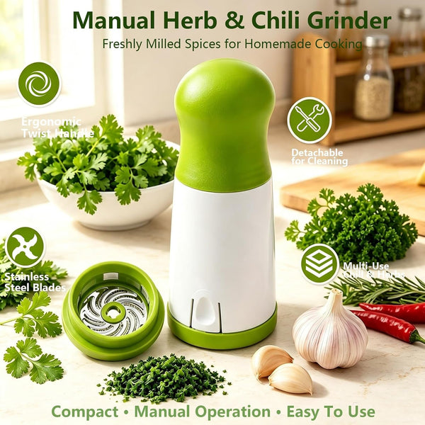 Stainless Steel Picador De Cilantro - Hand Spice Mincer4
