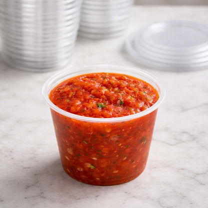 5.5 Oz Clear Plastic Souffle Cups, BPA Free Portion Cups with Lids, 50 Sets8