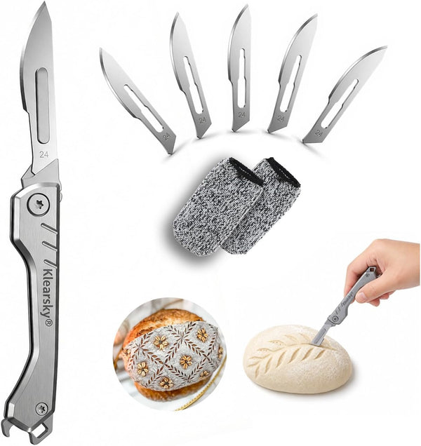Foldable Bread Lame, Stainless Steel Sourdough Scoring Tool1