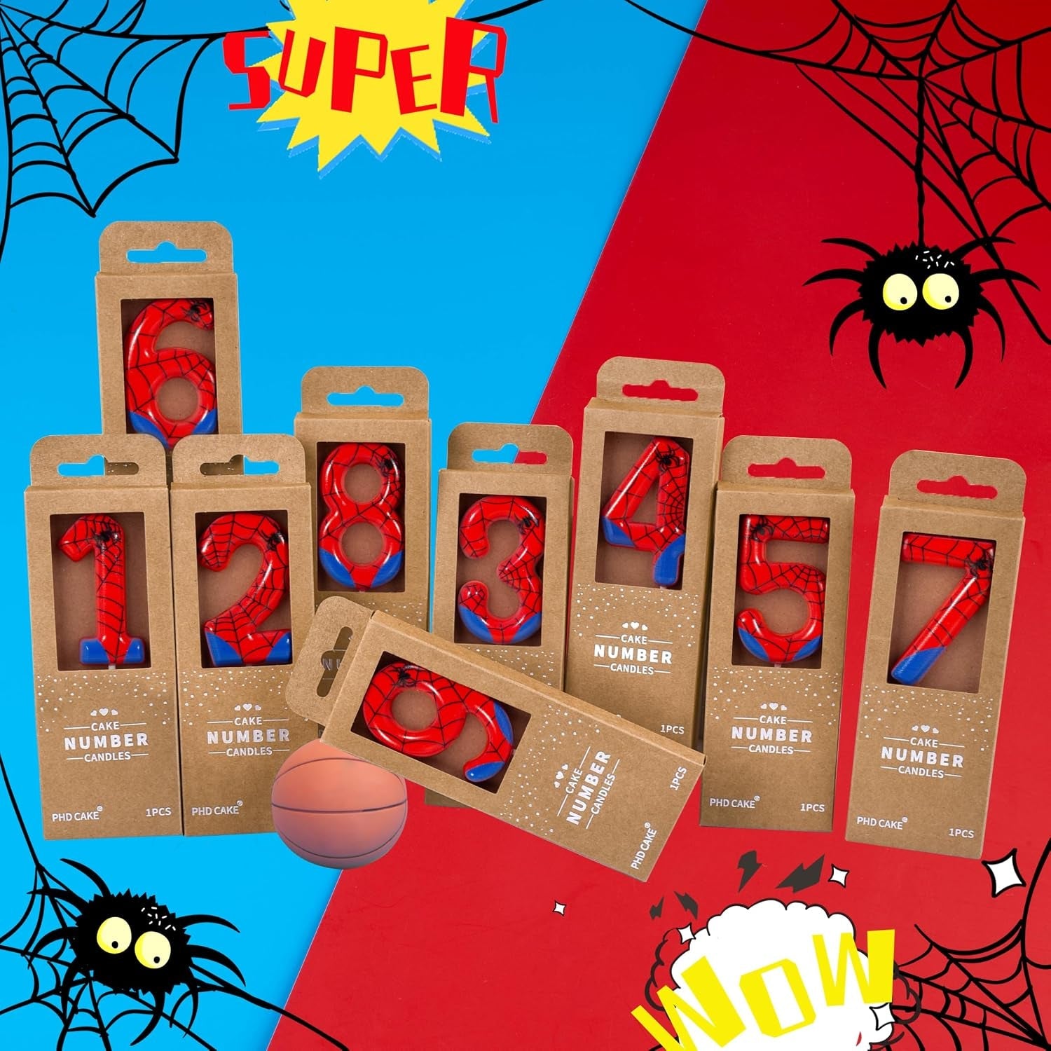 2-76-inch-number-3-spider-birthday-candles-spider-cartoon-themed-number-candles-cake-number-candles-party-celebration
