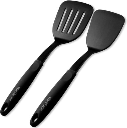 Spatula Set, 2 Pack Nylon Kitchen Spatula, Solid & Slotted Spatulas1