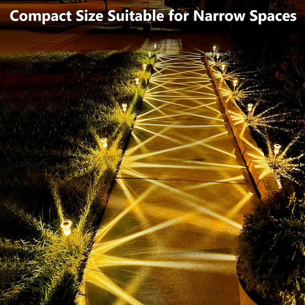 10 Pack Solar Pathway Lights Outdoor Waterproof Warm White LED7