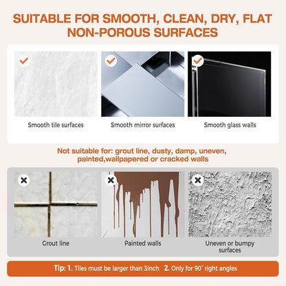 Suction Cup Shower Caddy, No Drill Shower Shelf, Aluminum Rust Proof Bathroom Shower Organizer with 12 Hooks (2-Pack, Gunmetal Gray)7