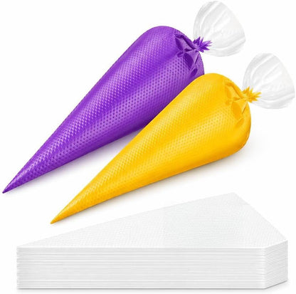 100 Pcs 12 Inch Piping Bags Disposable, Thickened Anti-Burst Pastry Bags for Thick Icing, Non-Slip Cake Decorating Bags for Cookies, Cupcakes and Royal Icing - Food Grade & BPA Free1