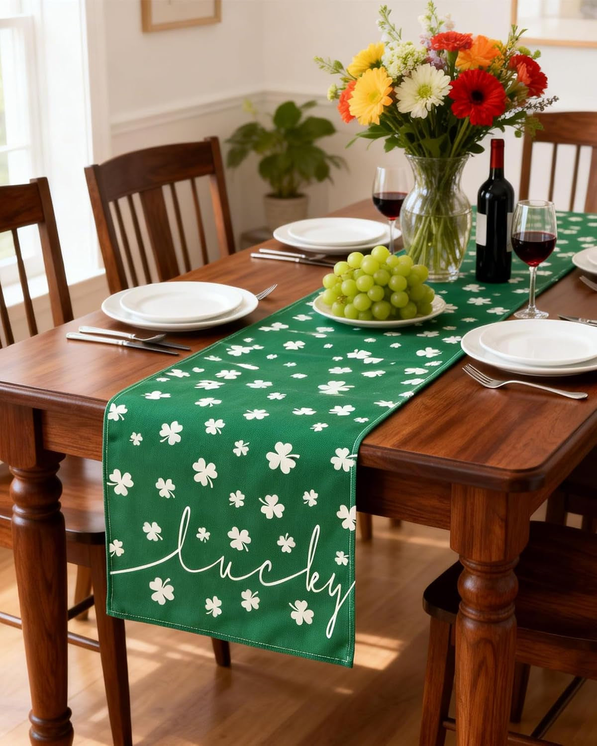 st-patricks-day-table-runner-decorations-13x72-inch-green-lucky-shamrock-table-decor-for-spring-holiday-indoor-outdoor-home-party-dinner-decor-lucky-green-13-x-72
