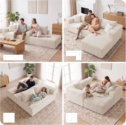Boneless Couch, 94" L Shaped Modular Sectional Cloud Sofa for Living Room3