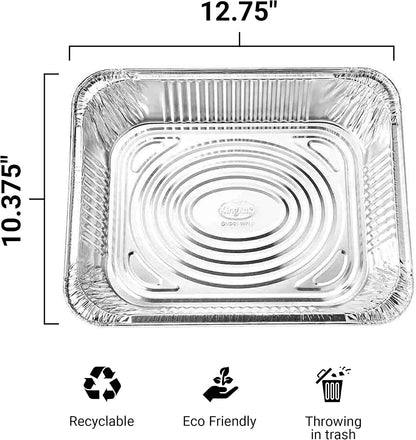Aluminum Pans Half Size, 9X13, Extra Heavy Duty Disposable Foil Pans for Baking (30 Pack) Roasting & Chafing, Deep Tin Foil Bakeware, Steam Table Tray, Cookware, Food Prepping, Cake & Oven Pan2
