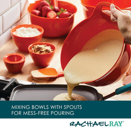 Pantryware Mixing Bowl Measuring Cup and Utensil Set, 10 Piece, Orange3