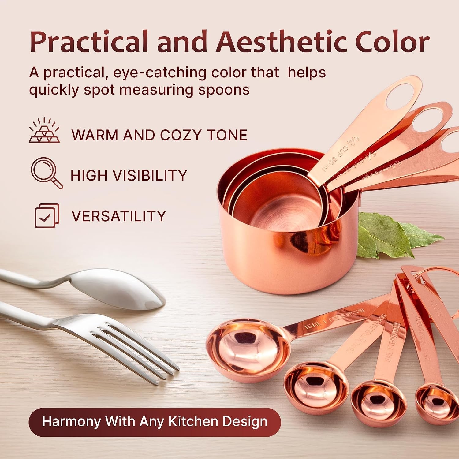 measuring-cups-and-spoons-set-of-9-utensils-for-dry-and-liquid-ingredients-copper-kitchen-accessories-rose-copper-decor-for-home-stackable-sturdy-stainless-steel