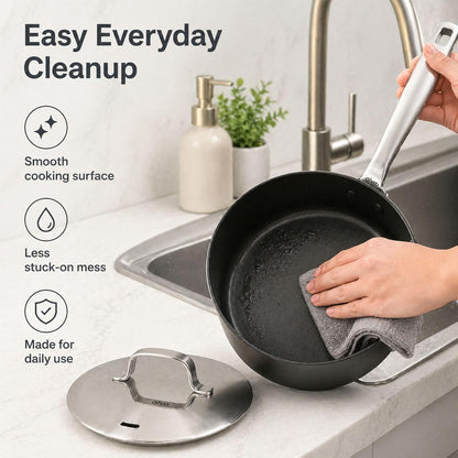 Maestro Ceramic Nonstick Cookware Set 2QT Saucepan, 5QT Stockpot & Lid | 5QT Stock Pot & 2QT Saucepan with Lids; Even Heat; Induction & Oven Safe to 400°F4