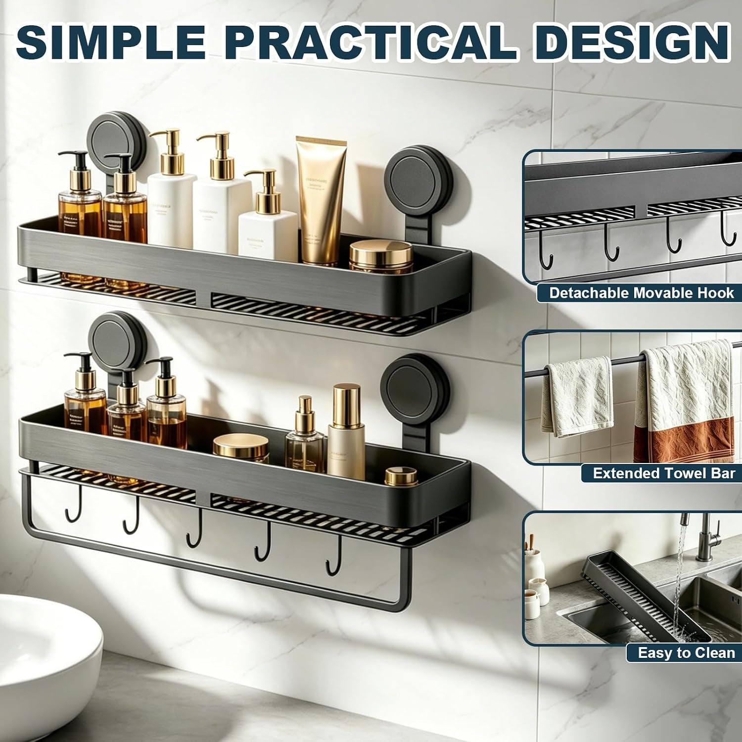 shower-caddy-suction-cup-2-pack-with-hooks-towel-rack-no-drilling