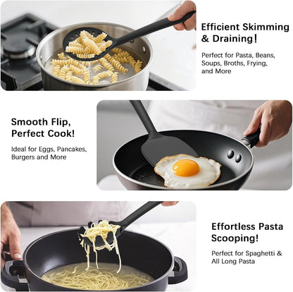 Silicone Kitchen Cooking Utensils Set, Heat Resistant, 14-Piece3